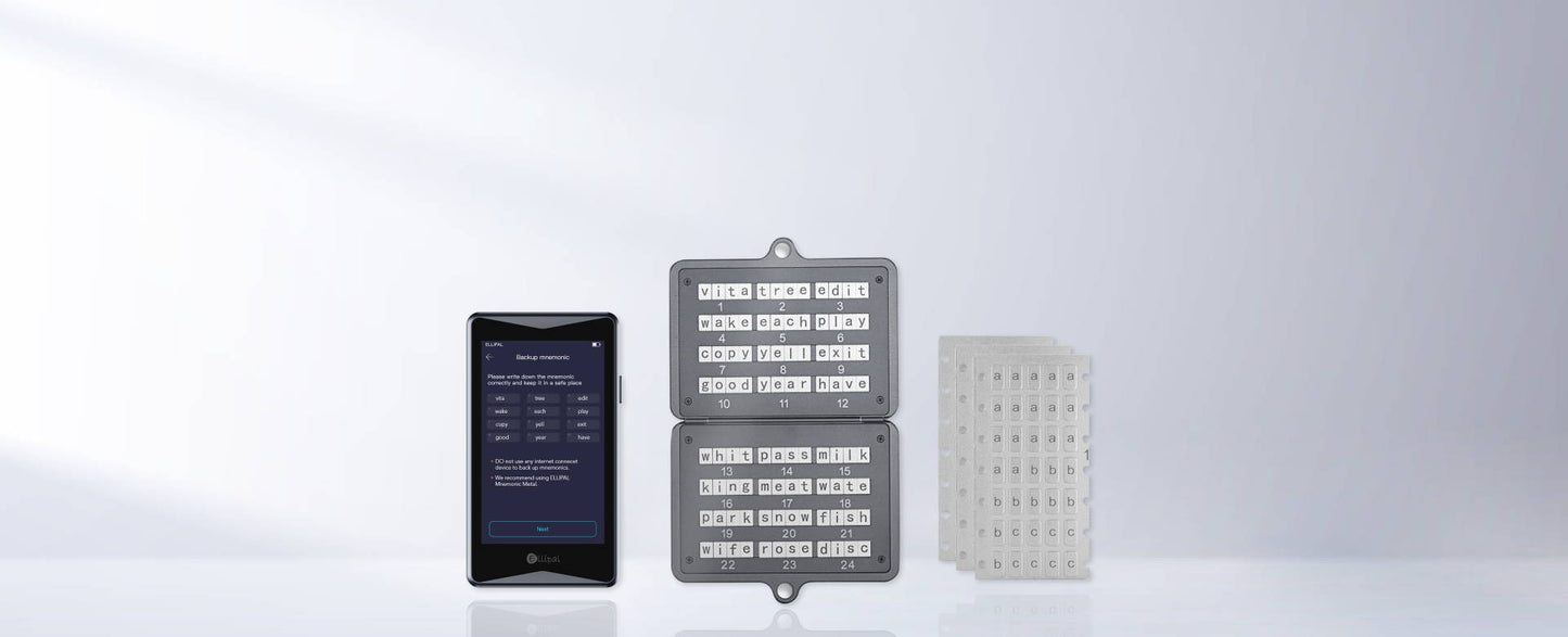 ELLIPAL Mnemonics Metal - Steel Wallet - Crypto Private Keys Backup