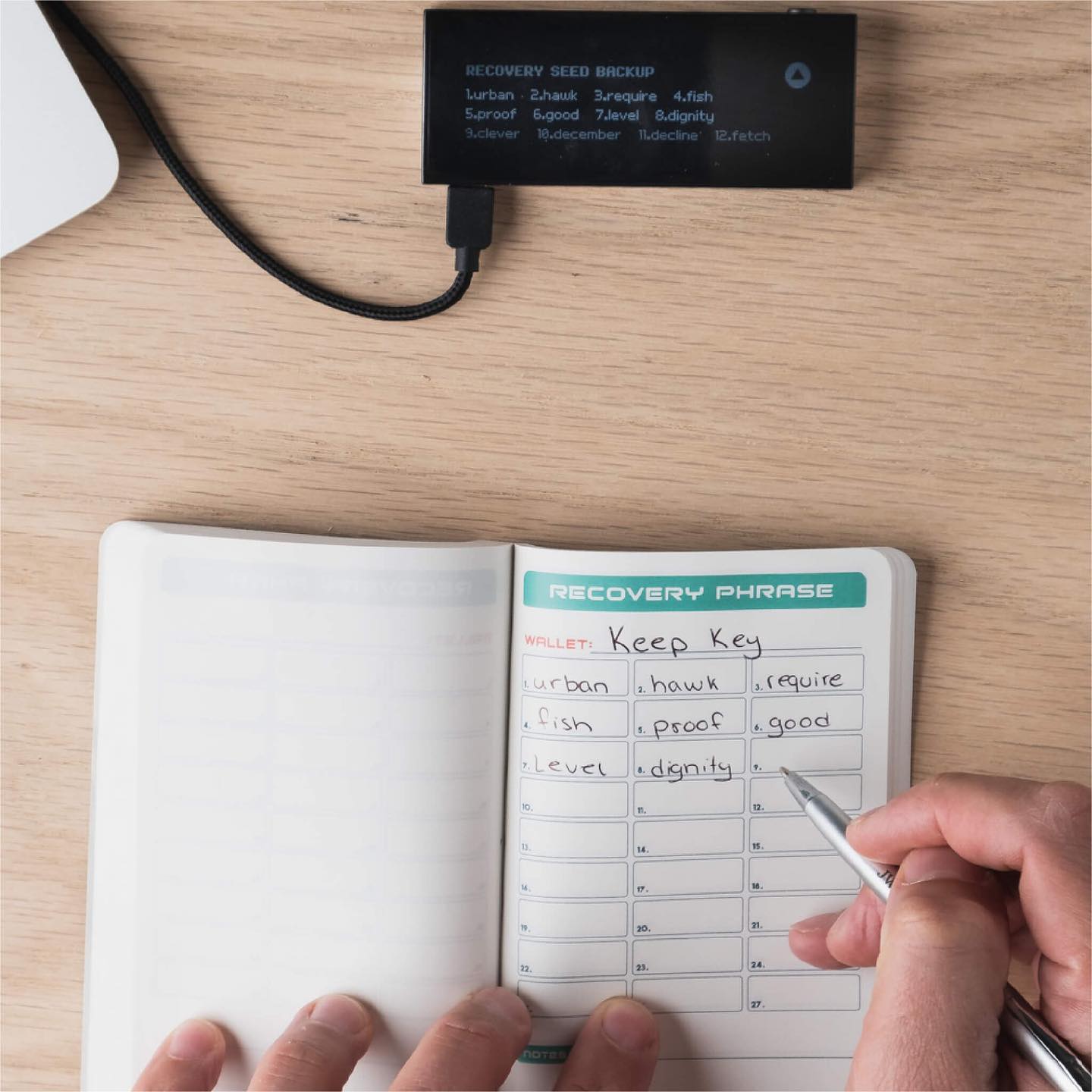 Shieldfolio Stonebook Cryptocurrency Seed Phrase Storage Notebook