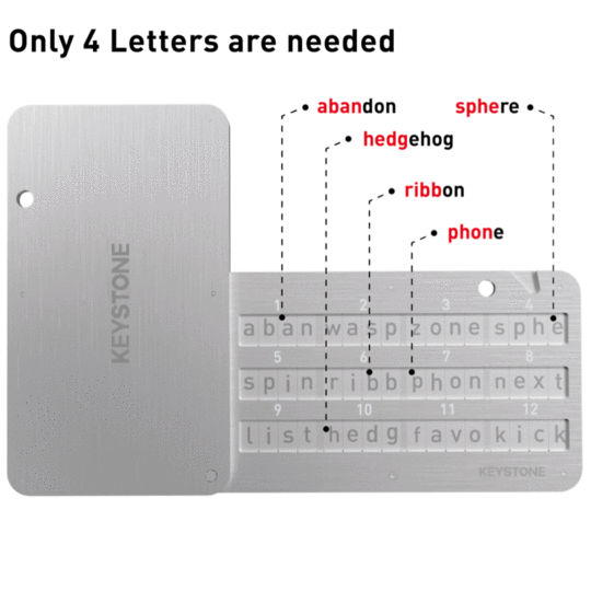 Keystone Tablet - Indestructible Steel Crypto Cold Storage Seed Backup