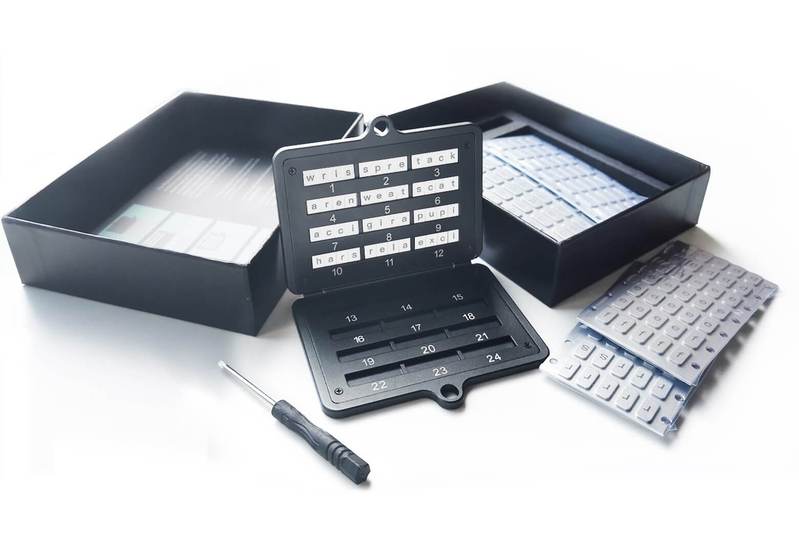 ELLIPAL Mnemonics Metal - Steel Wallet - Crypto Private Keys Backup