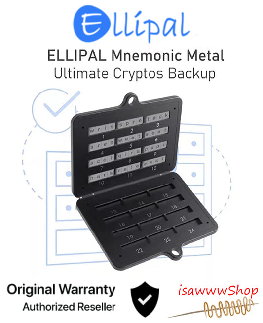 ELLIPAL Mnemonics Metal - Steel Wallet - Crypto Private Keys Backup