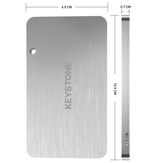 Keystone Tablet - Indestructible Steel Crypto Cold Storage Seed Backup
