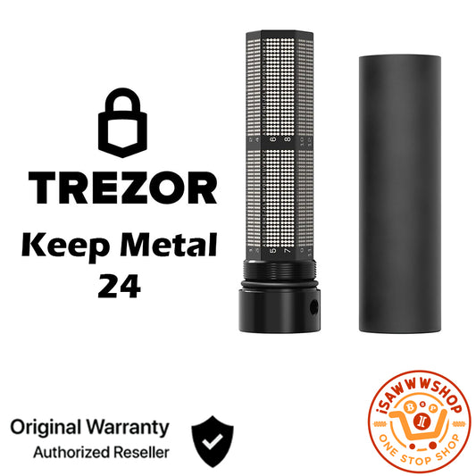 Trezor Keep Metal 24 Word - Crypto Seed Phrase Backup Storage - Aerospace Grade Stainless Steel for Total Security - Supports All Hardware Wallets